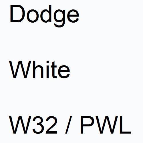 Dodge, White, W32 / PWL.